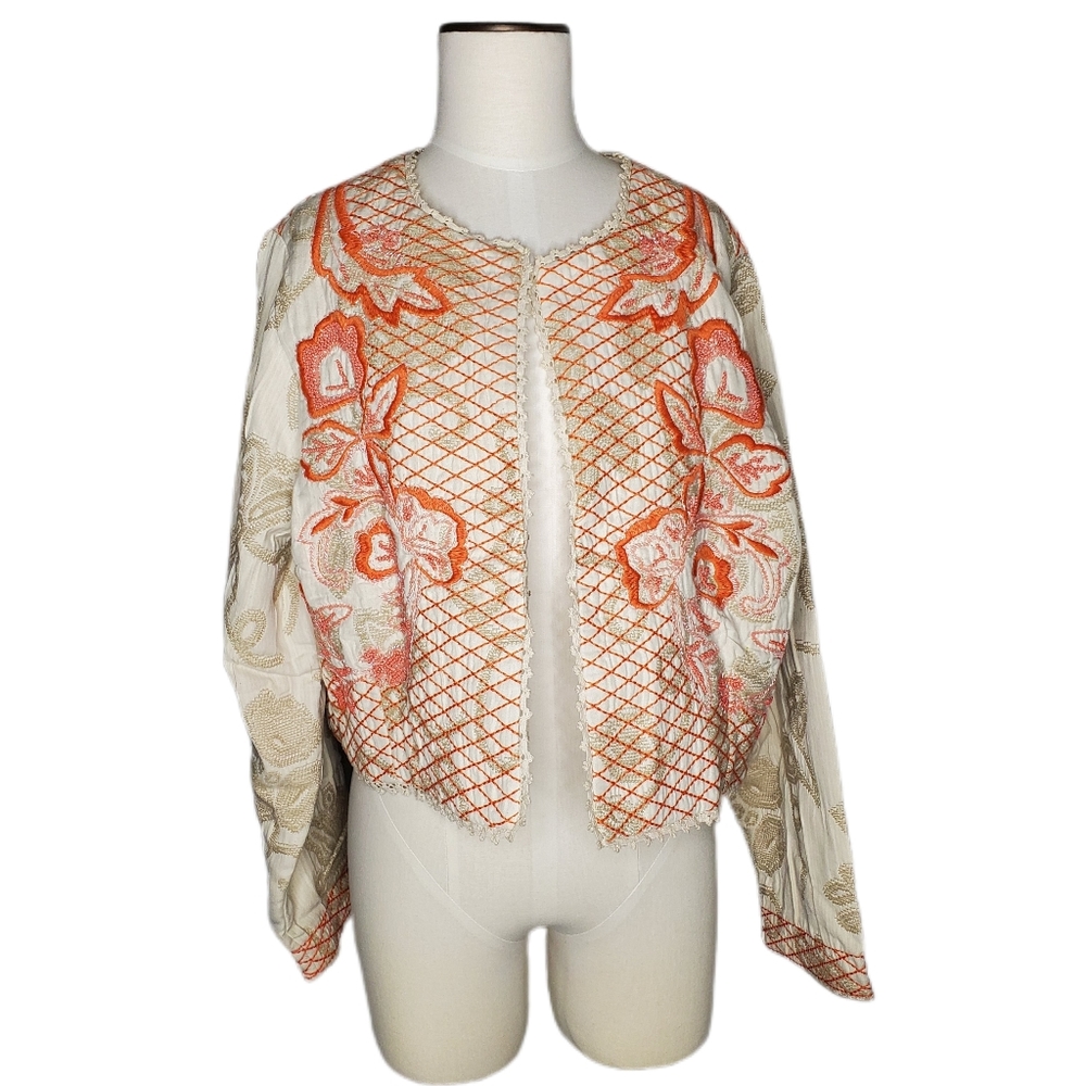 Soft Surroundings Twin Garlands Bolero Jacket 1X